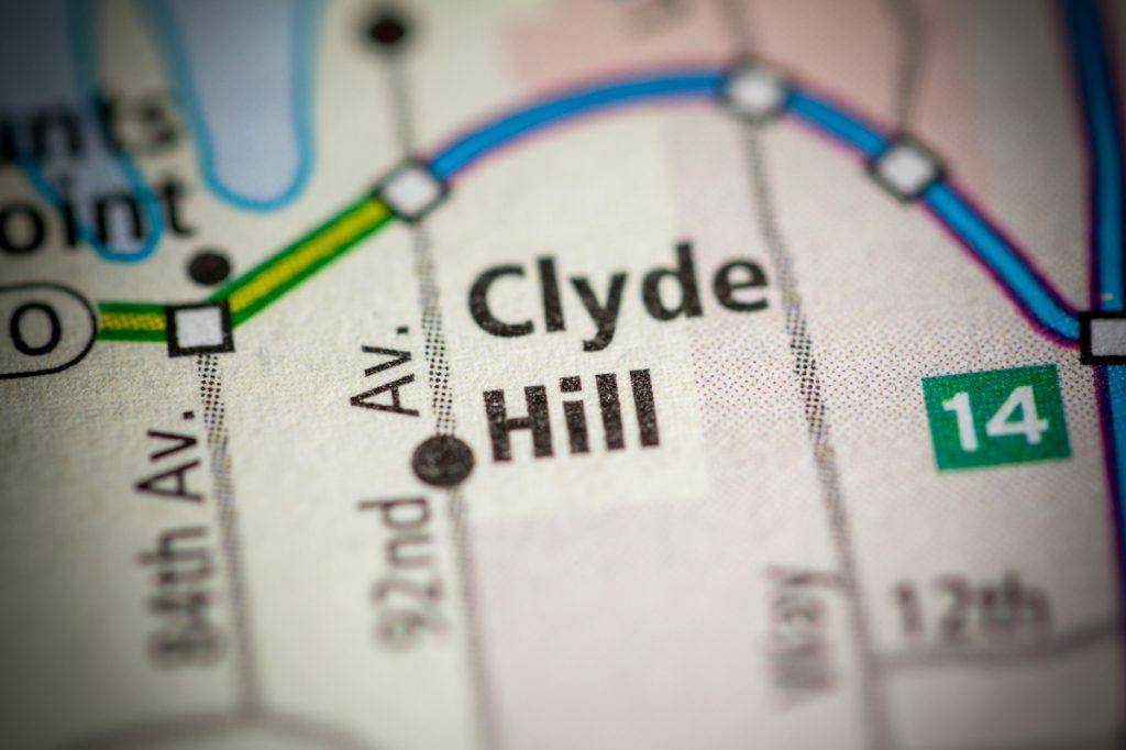 Clyde Hill, Washington on a map
