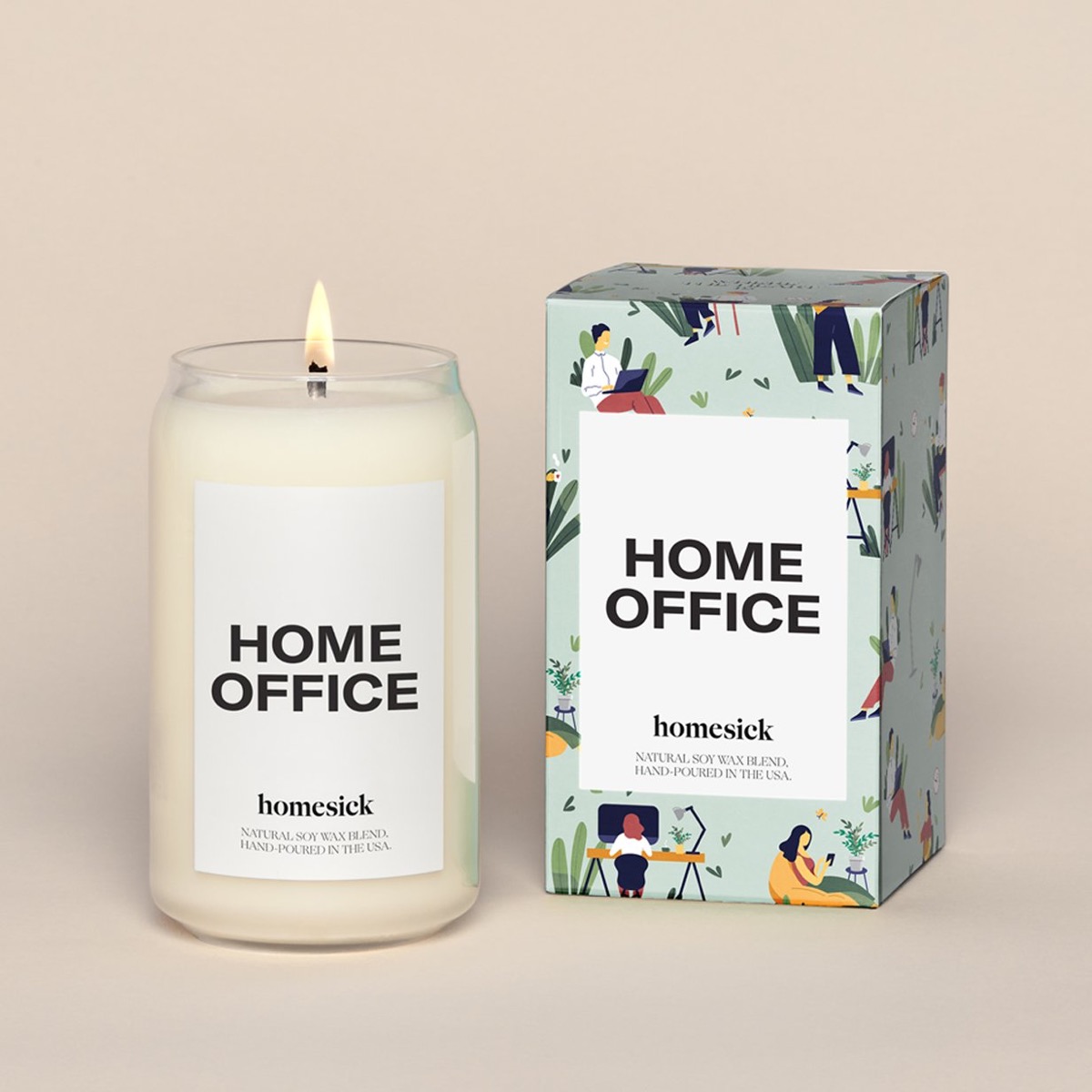 Home office candle with box