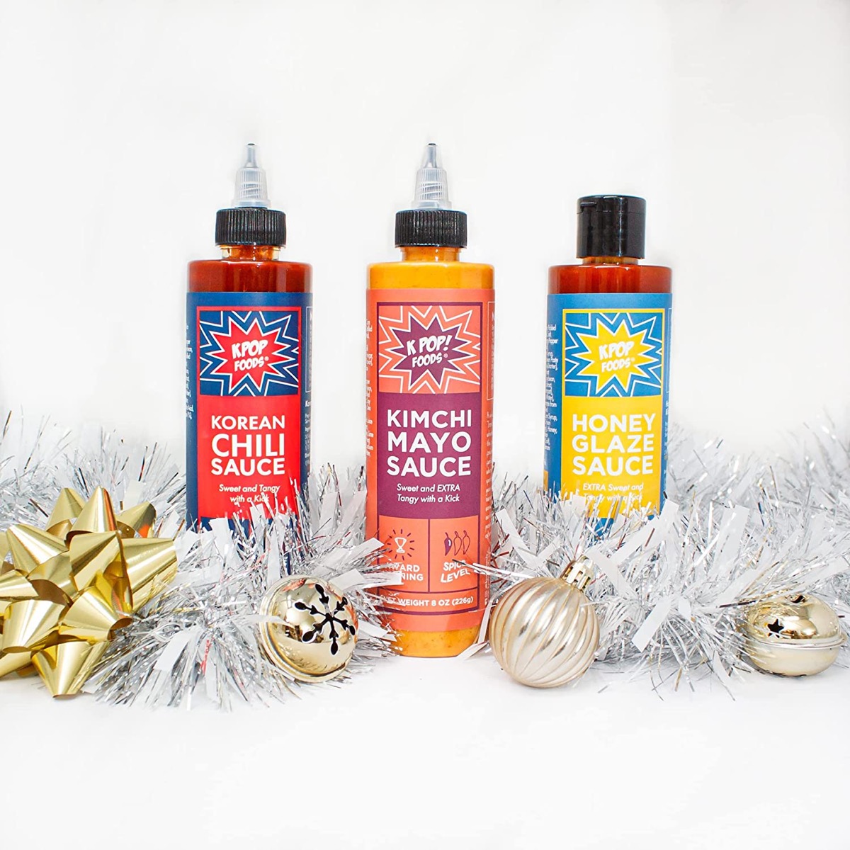 Kpop sauce set with holiday decorations
