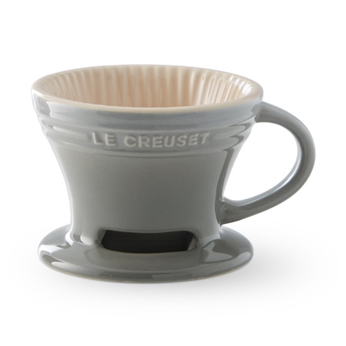 Gray Le Cresuet mug top coffee dripper