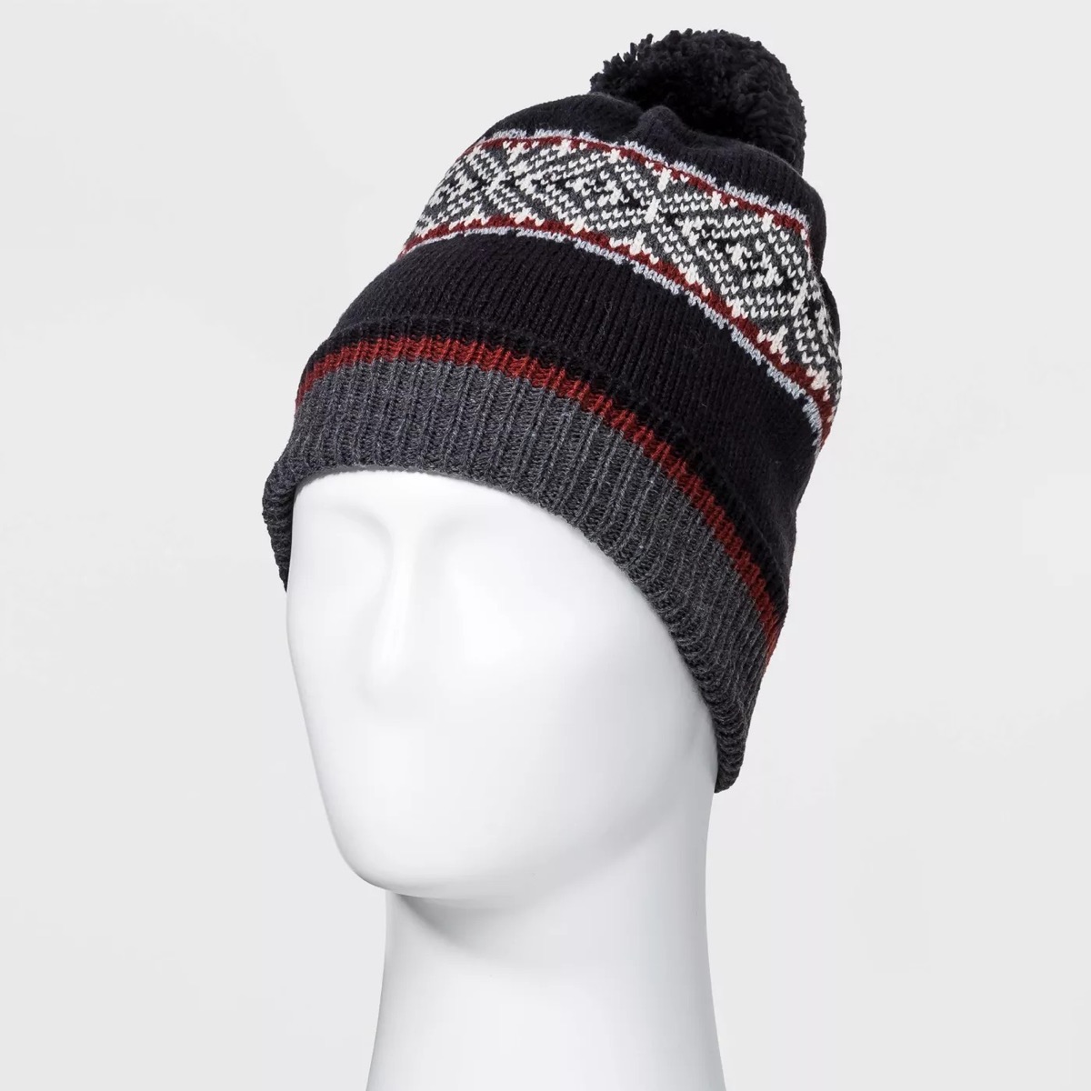 A knit beanie hat