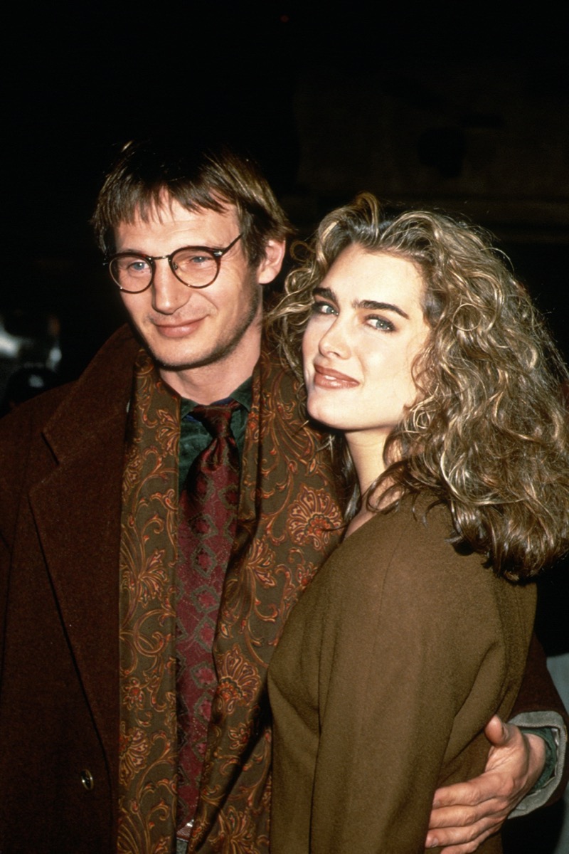 Liam Neeson and Brooke Shields in 1992
