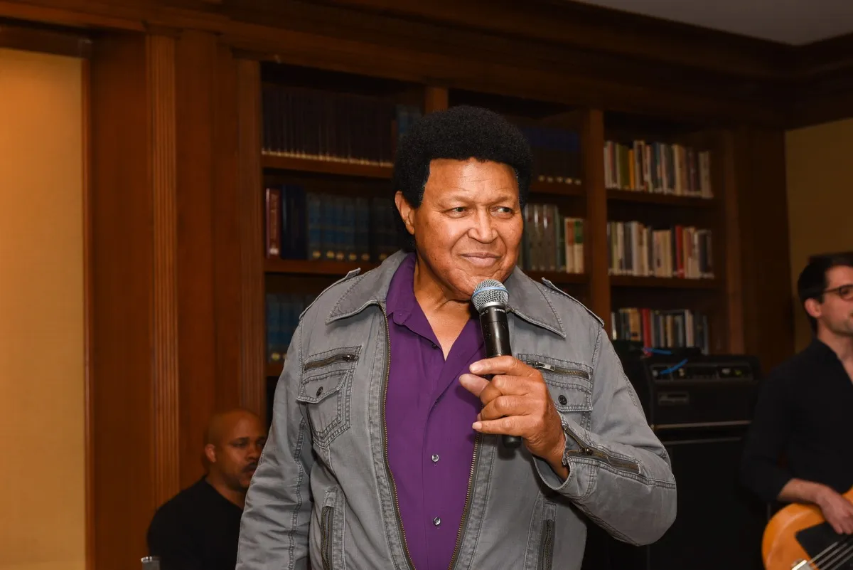 Chubby Checker performing in 2017