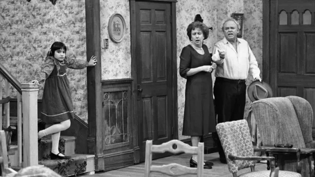 Danielle Brisebois, Carroll O'Connor and Jean Stapleton on All in the Family