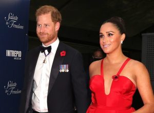 Prince Harry and Meghan Markle at the 2021 Salute to Freedom Gala in November 2021