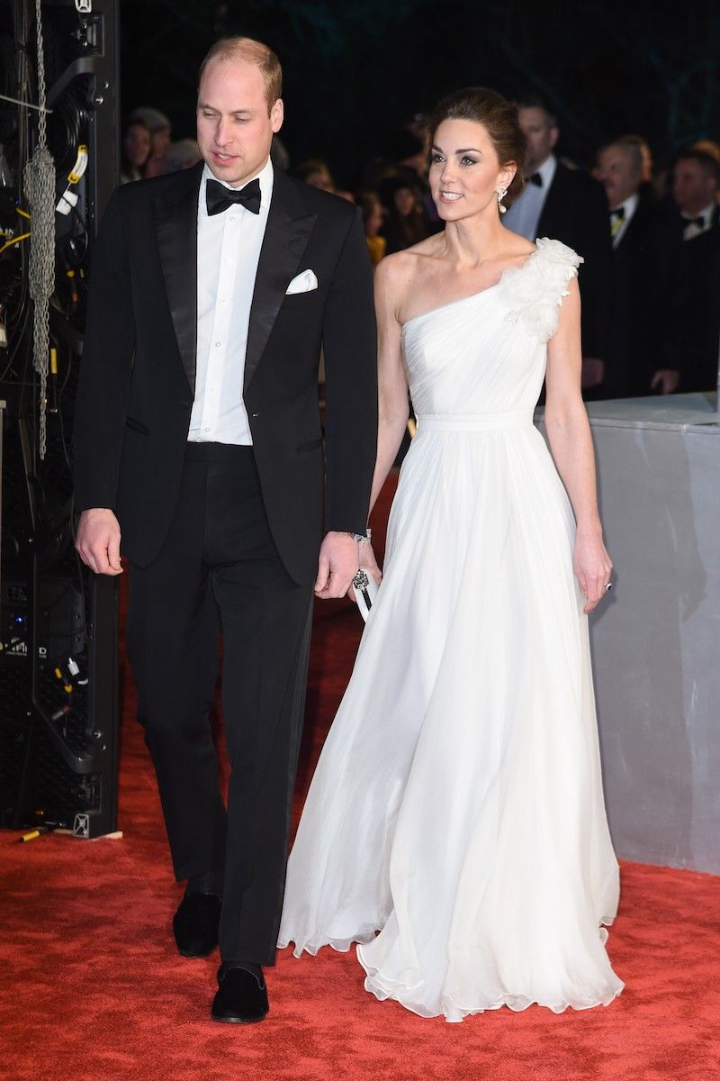 o Príncipe William e Kate Middleton no BAFTA Film Awards, em 2019