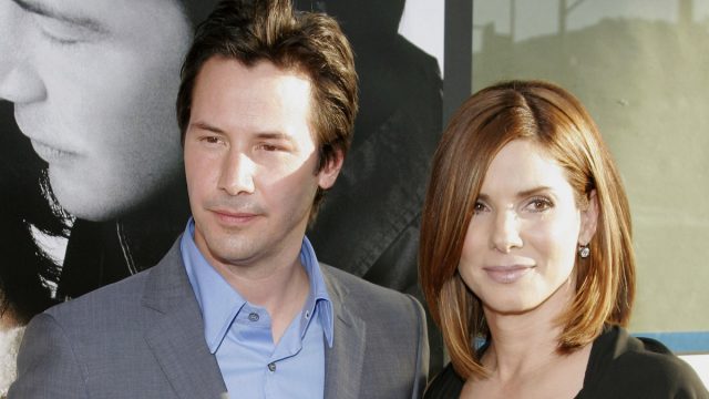 Keanu Reeves and Sandra Bullock at the premiere of "The Lake House" in 2006