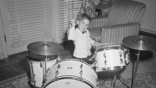 Keith Thibodeaux playing drums in 1955