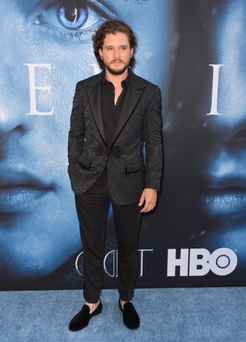 Kit Harrington at the premiere for "Game of Thrones" in 2017