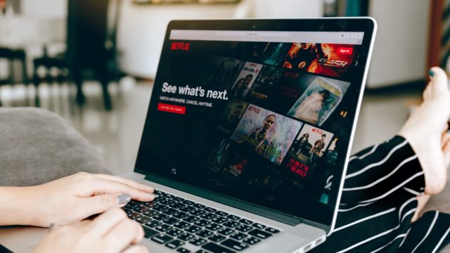 Netflix interface on laptop