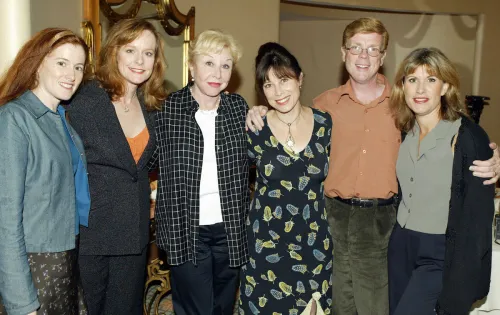 Kami Cotler, Mary McDonough, Michael Learned, Lisa Harrison, Jon Walmsley, and Judy Norton attend the "In the Know" Facts about Cosmetic Surgery Risks media conference in 2003