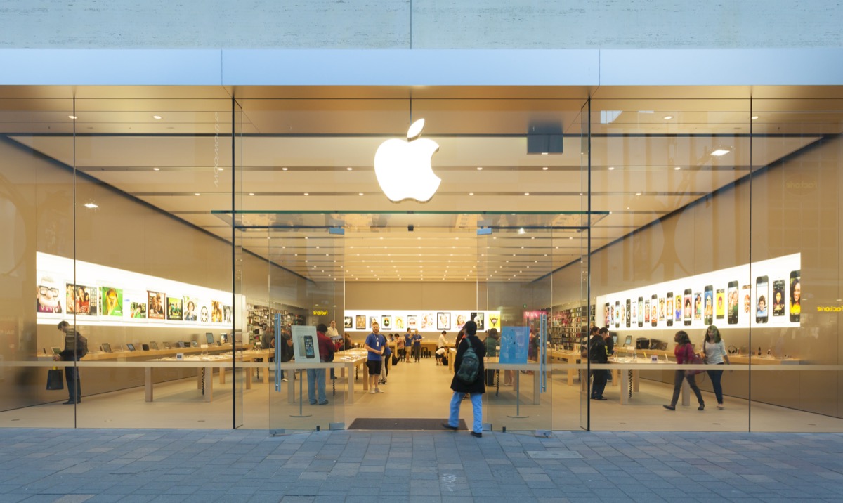 Adelaide, Australia - September 23, 2013: Apple Store in Adelaide, Australia, with pedestrians passing by outside the store. It is the first Apple Store in South Australia. It is located at Rundle