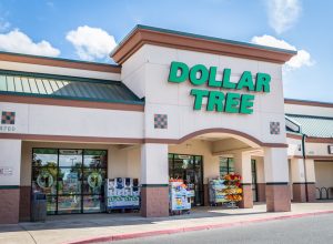Dollar Tree location in Eugene, Oregon. Dollar Tree provides dollar items in its stores throughout the United States with almost 5,000 locations.
