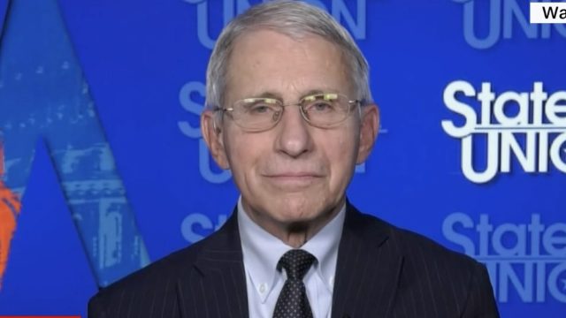 Dr. Anthony Fauci appearing on CNN's State of the Union on Nov. 21, 2021