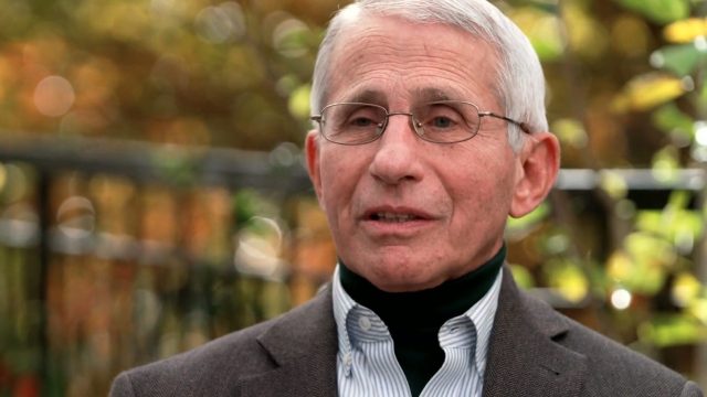 Dr. Anthony Fauci appearing on CBS News' Sunday Morning on Nov. 14, 2021