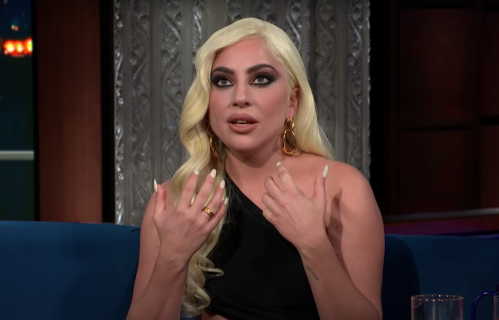 Lady Gaga on "The Late Show" on November 23, 2021