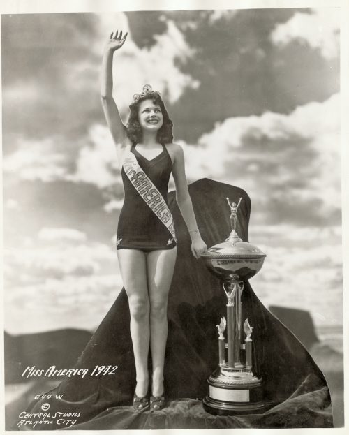 Jo-Carroll Dennison in her Miss America sash in 1942