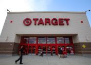 Shoppers walk past a Target department store in Hackensack, New Jersey