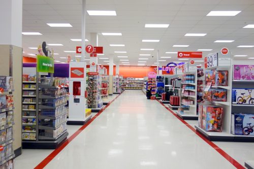 no shoppers in a target store