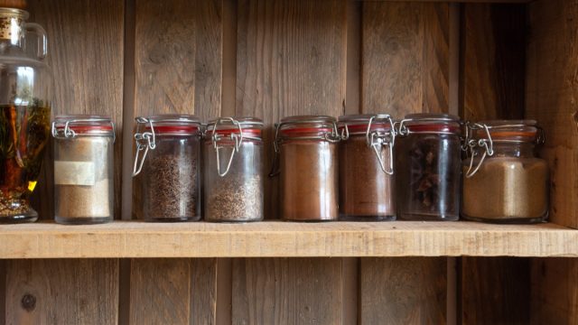 jars on spice rack