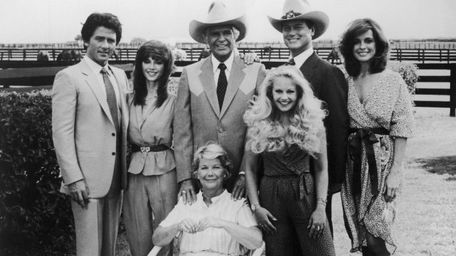The main cast of "Dallas" in 1980