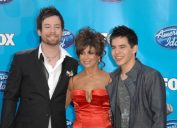 Daivd Cook, Paula Abdul, and David Archuleta at the 2008 "American Idol" finale