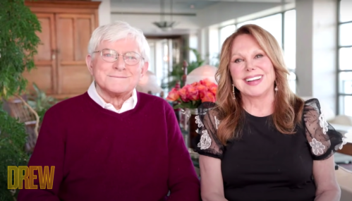 Phil Donahue and Marlo Thomas on "The Drew Barrymore Show" in March 2021