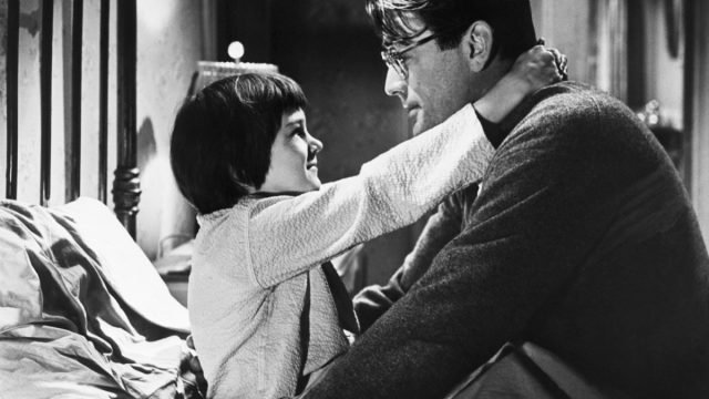 Gregory Peck and Mary Badham in To Kill a Mockingbird