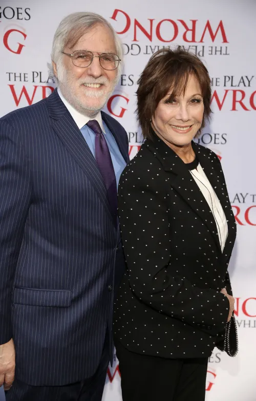 Fred Rappoport and Michele Lee at the opening of "The Play That Goes Wrong" in 2017