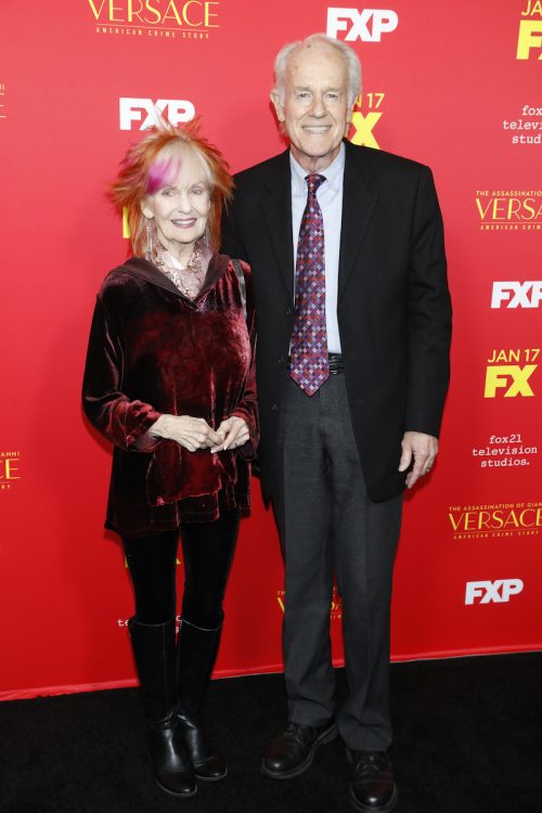 Shelley Fabares and husband Mike Farrell at the "Assassination of Gianni Versace: American Crime Story" premiere in 2018