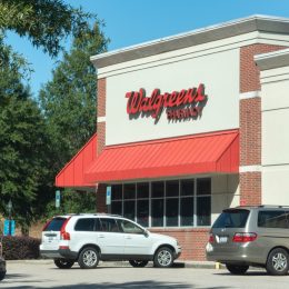 The exterior of a Walgreens retail location.