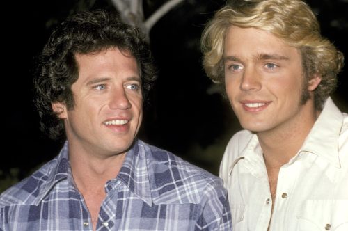 Tom Wopat and John Schneider during a press conference to announce their return to 