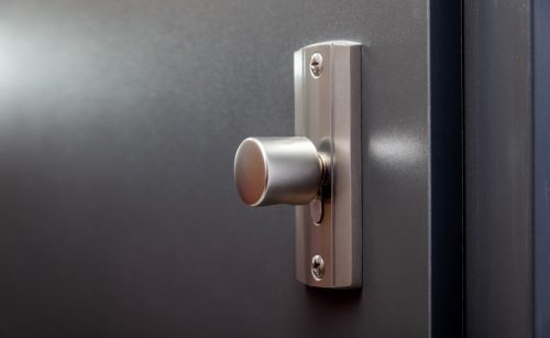 Door handle of hotel