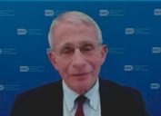 Dr. Anthony Fauci speaking at a White House COVID press briefing on December 15, 2021