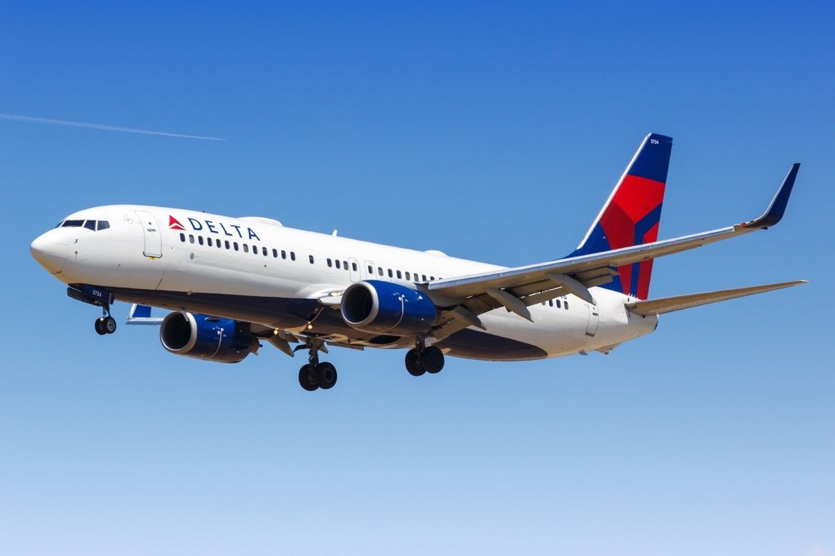 Delta Air Lines Boeing 737-800 airplane at Los Angeles airport (LAX) in the United States.