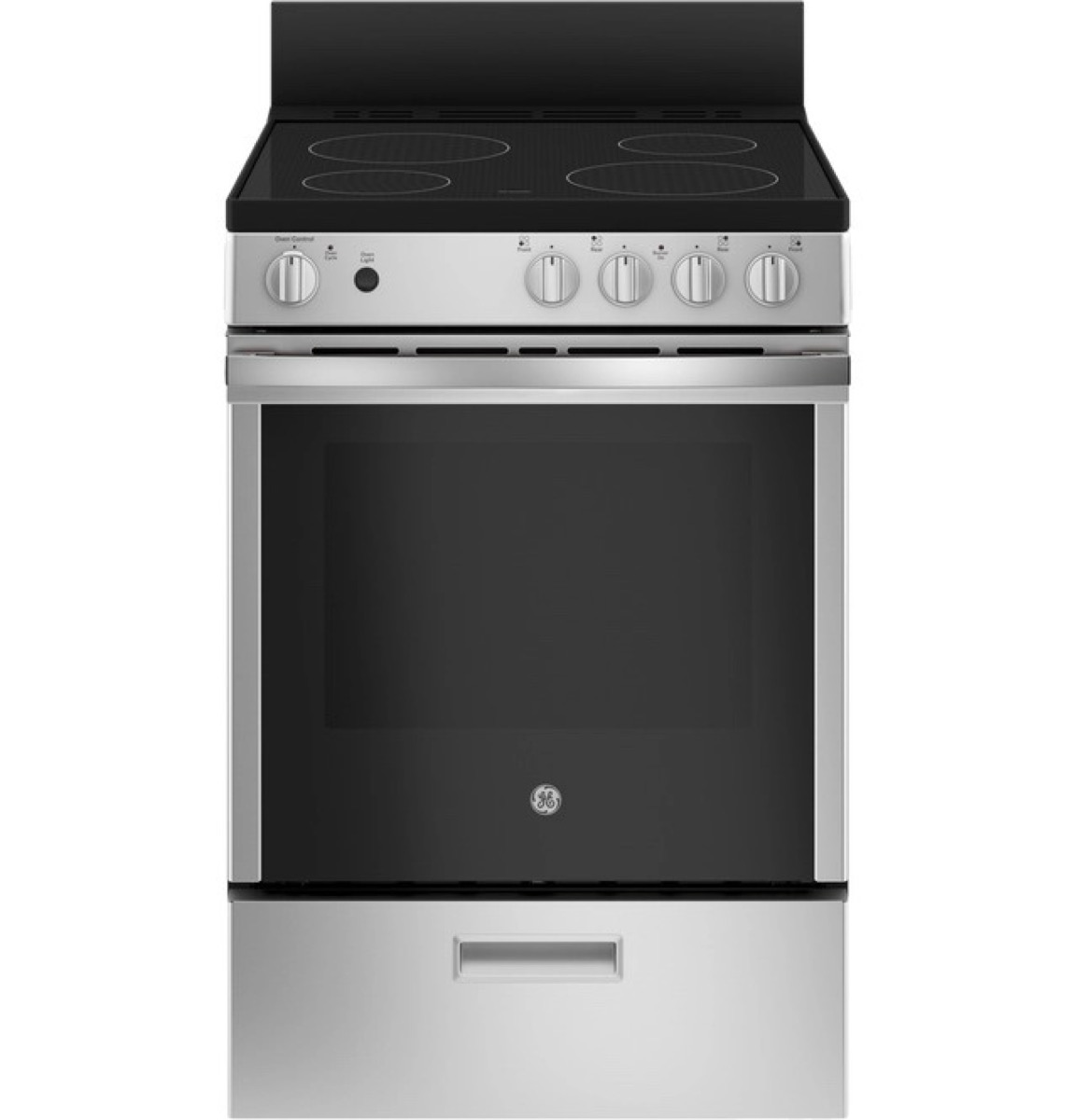 a recalled ge stove in chrome finish
