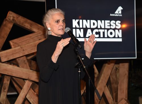 Ali MacGraw speaking during Animals Asia: Kindness in Action in 2020