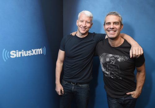Anderson Cooper and Andy Cohen at SiriusXM Studios in 2017