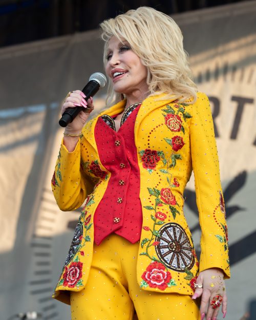 Dolly Parton performing at the Newport Folk Festival in 2019