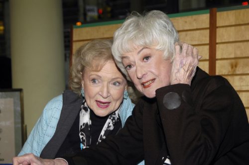 betty white and bea arthur at a signing