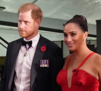 Prince Harry and Meghan Markle at the Intrepid, Sea Air & Space Museum's inaugural Intrepid Valor Awards in 2021