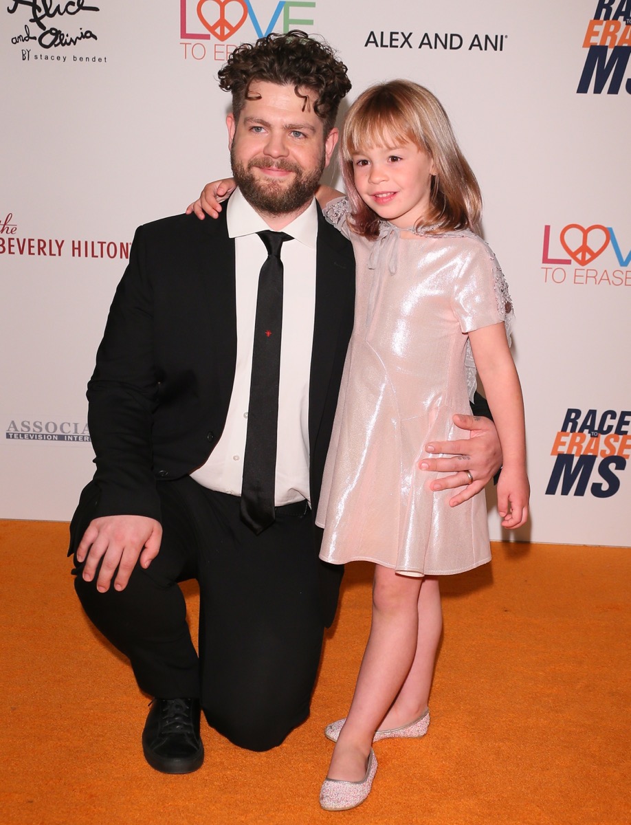 Jack Osbourne with daughter at MS event