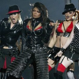 Janet Jackson performing at the 2004 Super Bowl