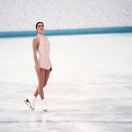 Nancy Kerrigan competing in women's figure skating singles at the 1994 Olympics