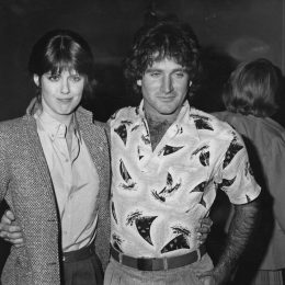 Pam Dawber and Robin Williams at a Paramount Pictures party circa 1978