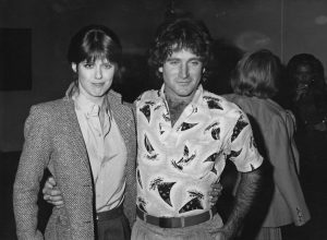 Pam Dawber and Robin Williams at a Paramount Pictures party circa 1978