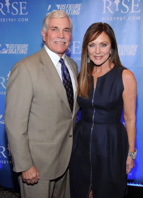Greg Jenkins and Peggy Fleming at the premiere of "RISE" in 2011
