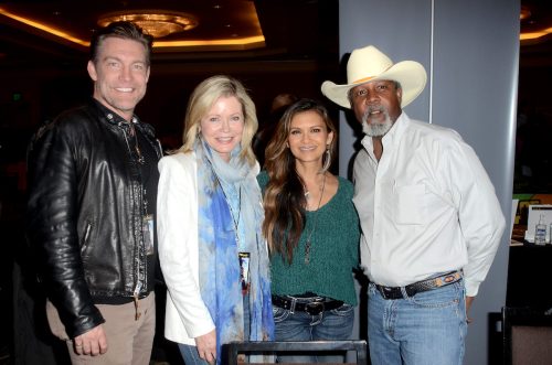Judson Mills, Sheree J. Wilson, Nia Peeples, and Clarence Gilyard at The Hollywood Show in 2018