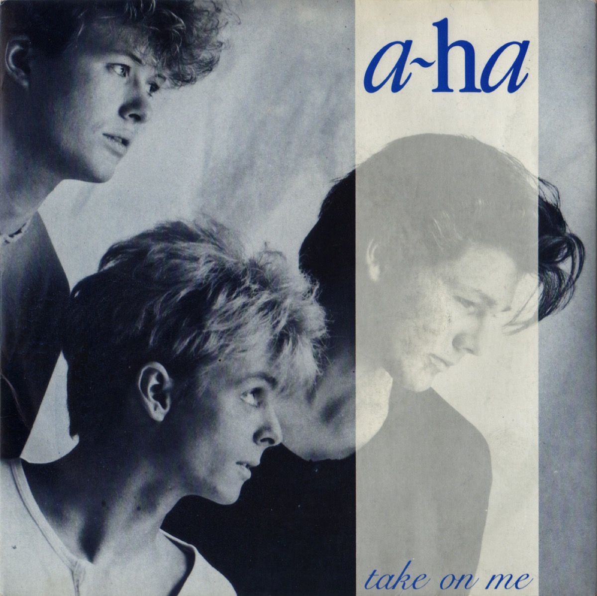 Single cover art for "Take on Me" by A-ha