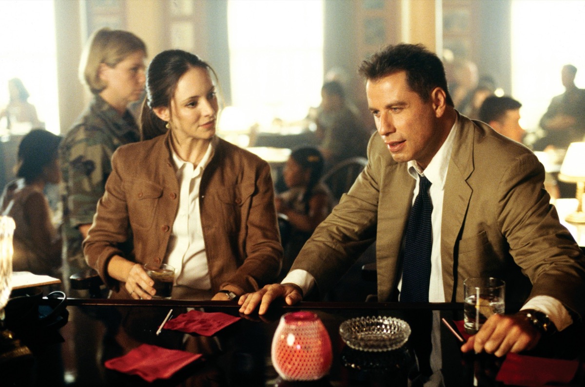 Madeleine Stowe and John Travolta in The General's Daughter